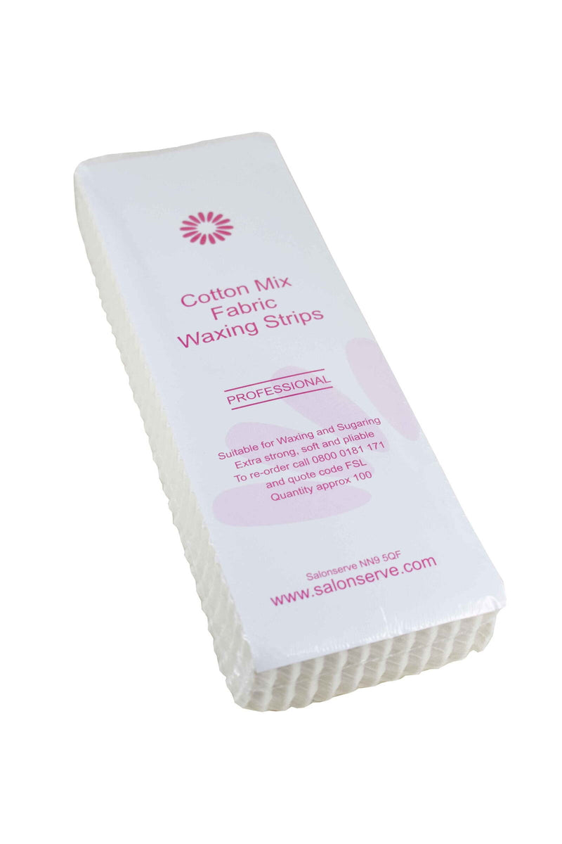 Extra Strong 100% Cotton Mix Fabric Waxing Strips 100 pack - SalonServe Hair & Beauty Supplies Ltd