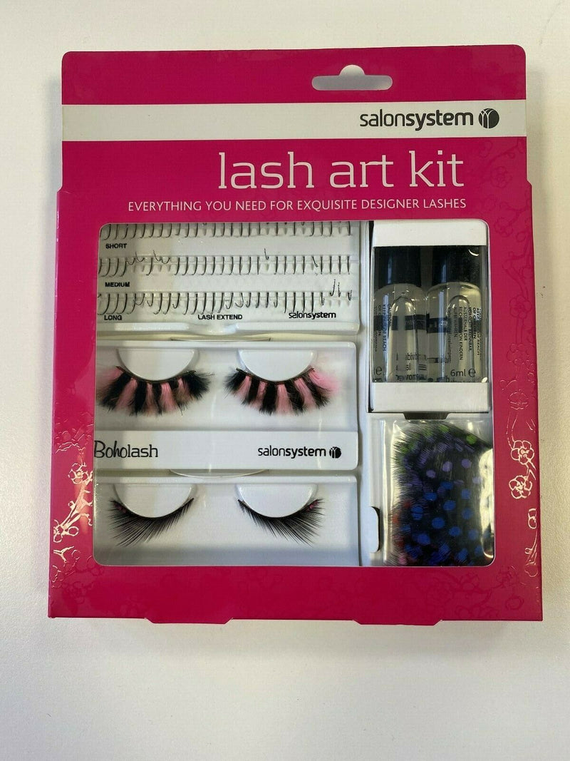 Salon-System-Lash-Art-Kit-inc-Individual-Strip-Lashes-Adhesive-Feathers-274525205231
