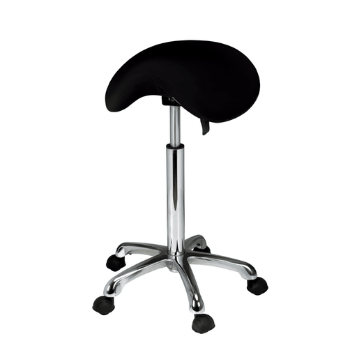 Black Saddle Stool - SalonServe Hair & Beauty Supplies Ltd