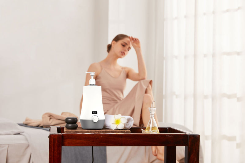 NEW Single Bottle White Massage Oil Heater - SalonServe Hair & Beauty Supplies Ltd