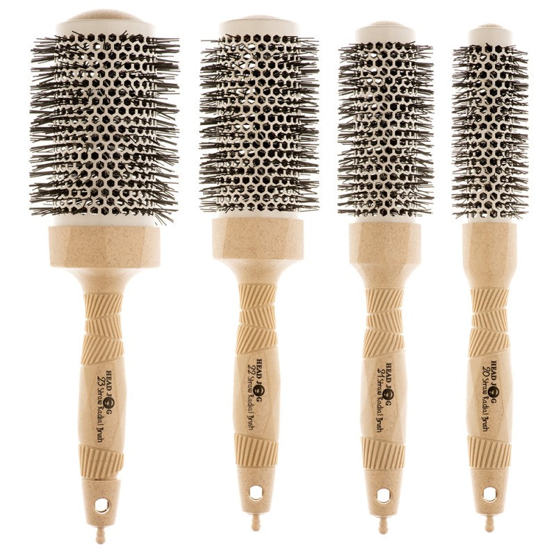 HEAD JOG Straw Radial Brush Set Bio Material