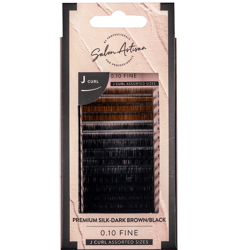 Salon Artisan Premium Silk Fine J 0.10 Brown/Black Assorted - SalonServe Hair & Beauty Supplies Ltd