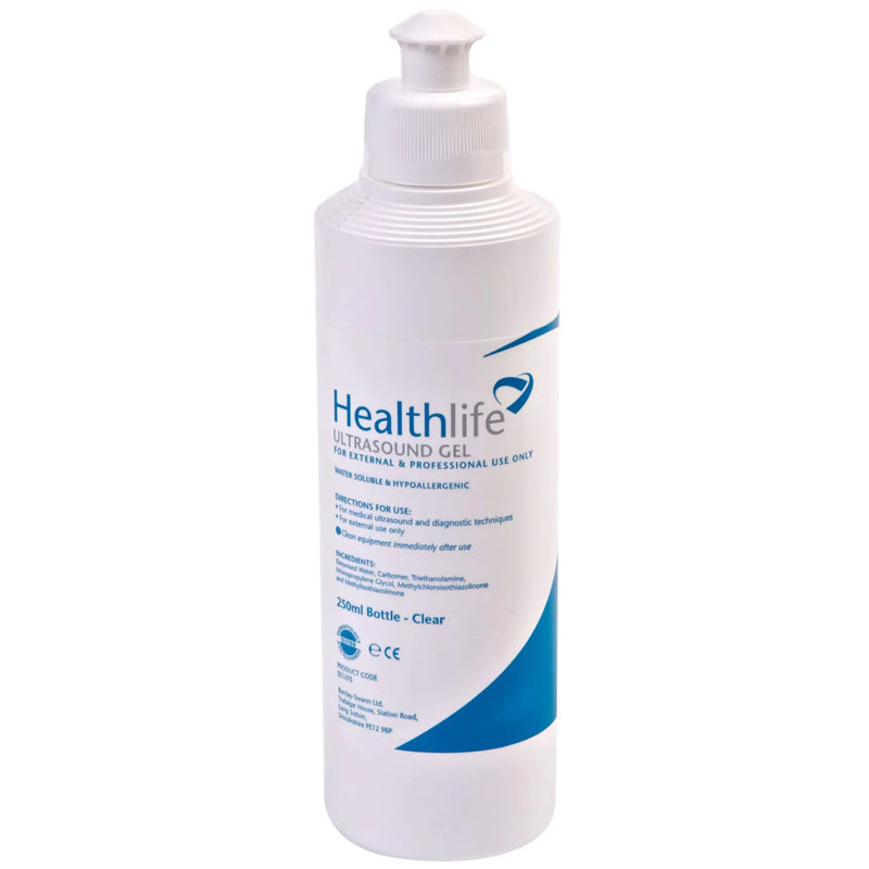 Healthlife Ultrasound Gel 250ml (Clear) - SalonServe Hair & Beauty Supplies Ltd