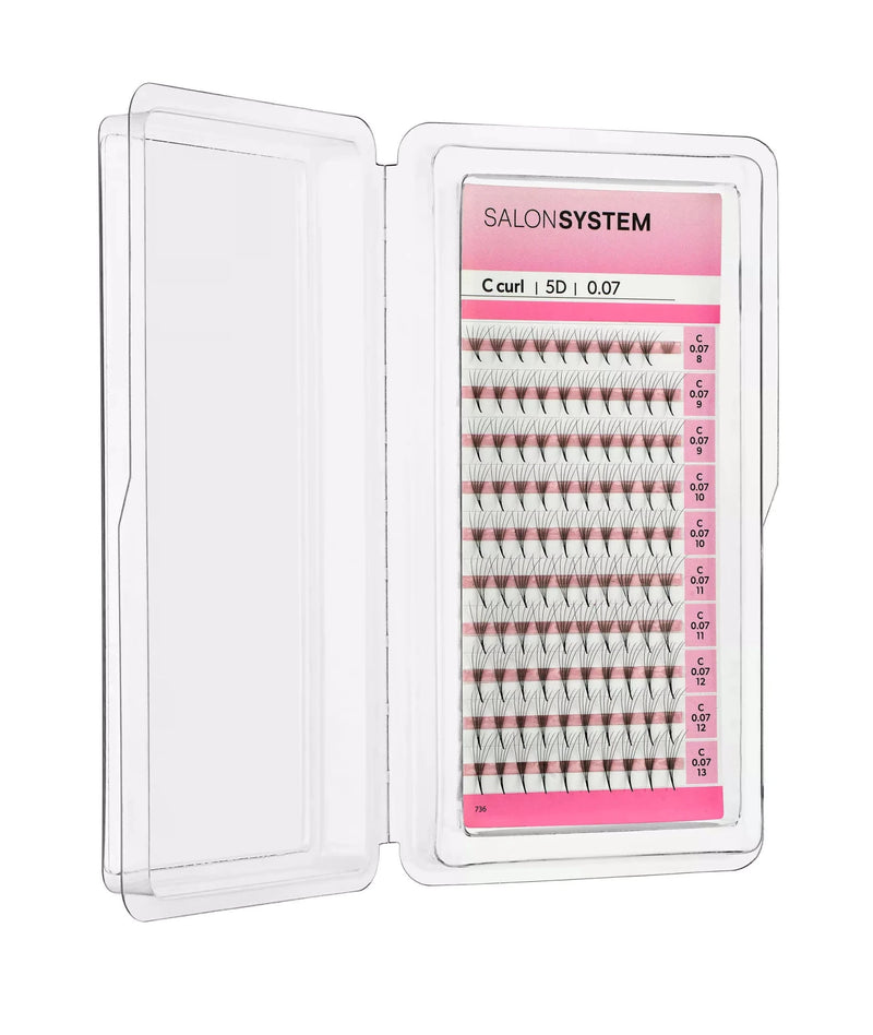 Salon System ProFan Lash Extensions 5D 8 - 13mm D Curl - SalonServe Hair & Beauty Supplies Ltd
