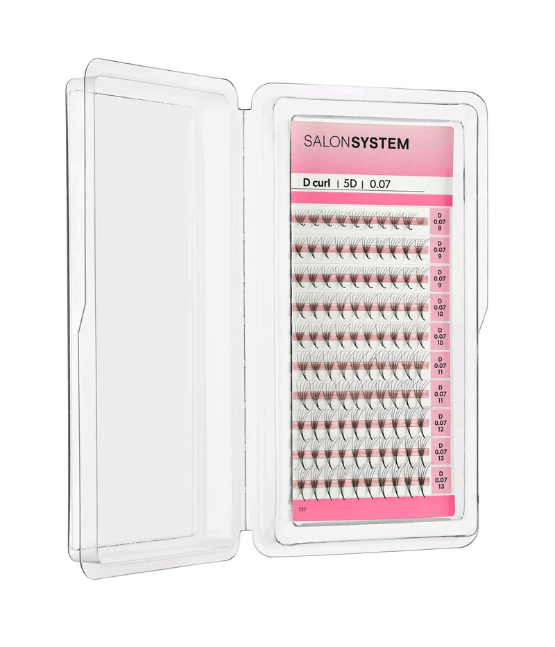 Salon System ProFan Lash Extensions 5D 8 - 13mm D Curl - SalonServe Hair & Beauty Supplies Ltd