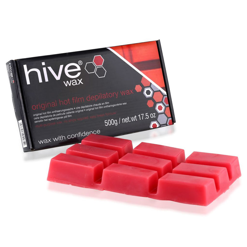 Hive Original Hot Film Wax 500g - Block - SalonServe Hair & Beauty Supplies Ltd