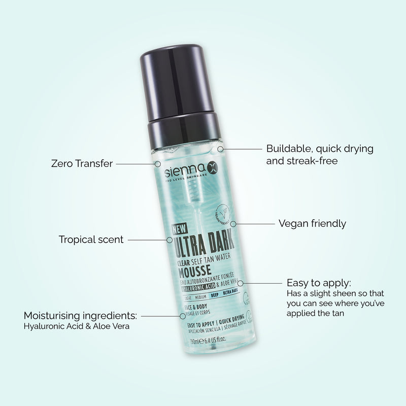Ultra Dark Clear Self Tan Water Mousse_Ultra Dark Clear Tan_USPs