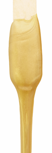 gold wax on spatula