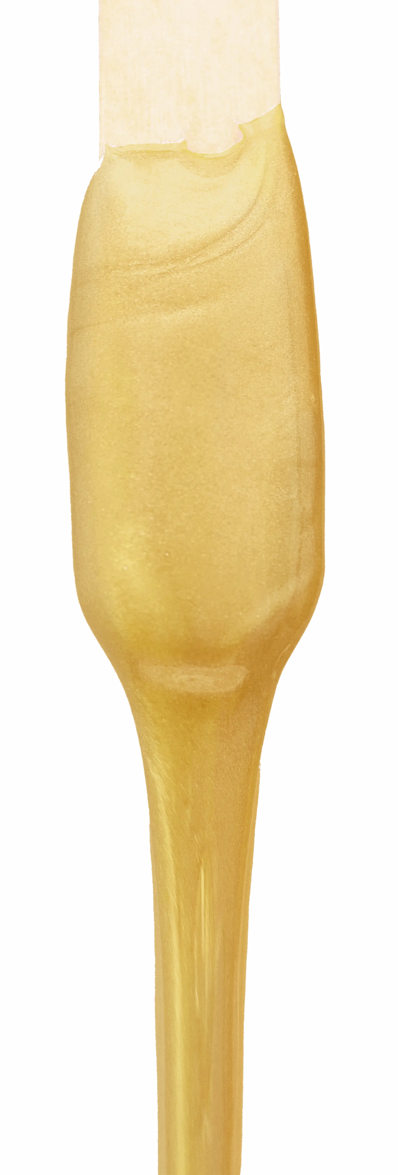 gold wax on spatula