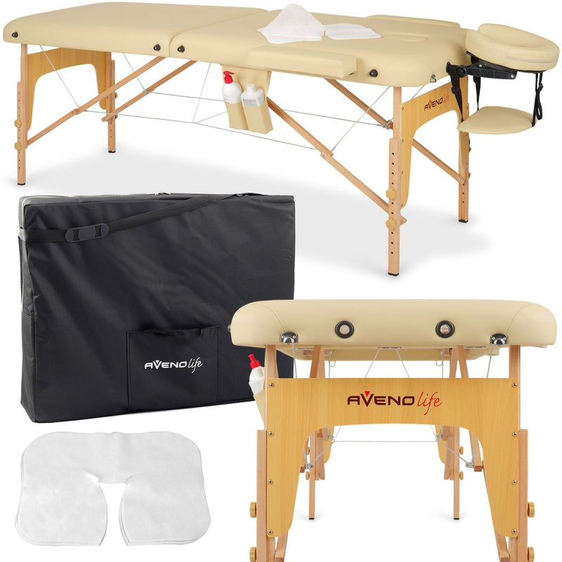 Habys Sofia Portable Massage Table Comfy Base K533 - Beige - SalonServe Hair & Beauty Supplies Ltd