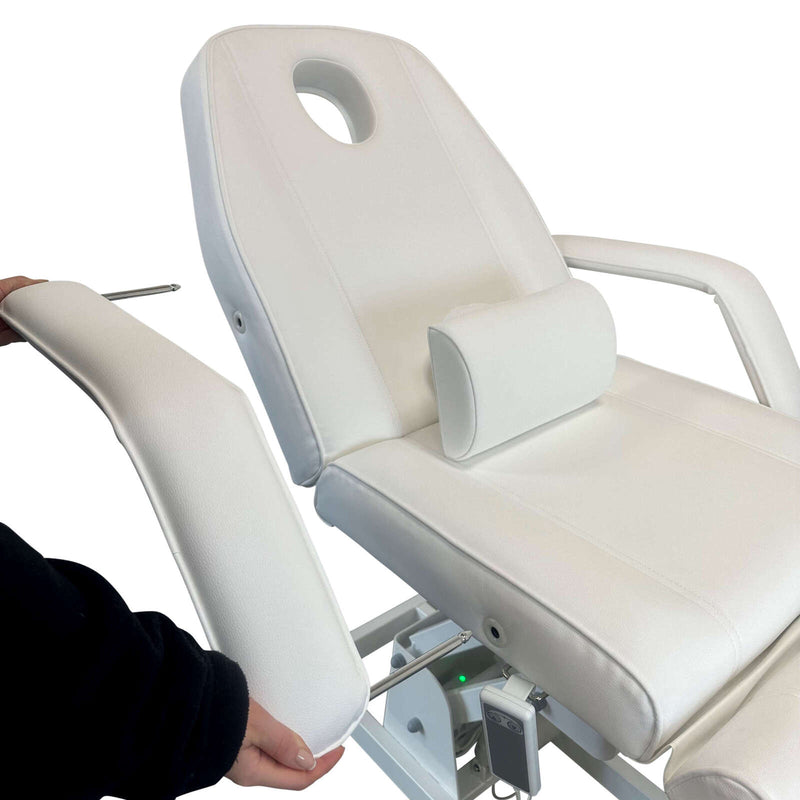 electric beauty salon treatment couch with removeable arm rests