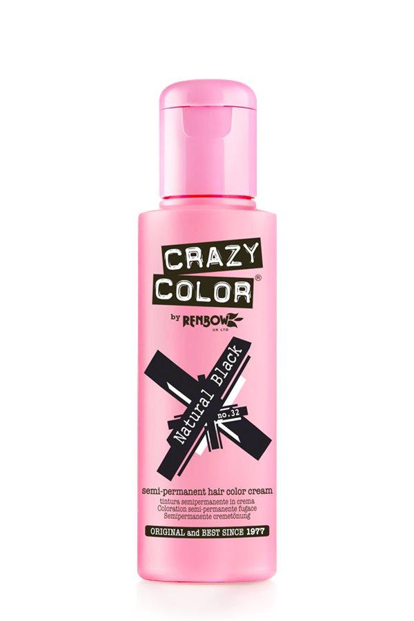 Crazy Color - 32 Natural Black 100ml - SalonServe Hair & Beauty Supplies Ltd