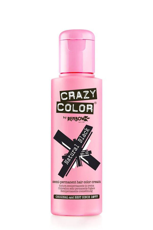 Crazy Color - 32 Natural Black 100ml - SalonServe Hair & Beauty Supplies Ltd