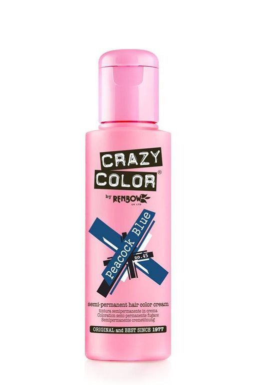 Crazy Color - 45 Peacock Blue 100ml - SalonServe Hair & Beauty Supplies Ltd