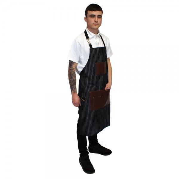 Hair Tools - Pinstripe Barber Apron - SalonServe Hair & Beauty Supplies Ltd