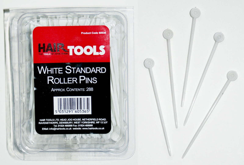 Hair Tools - White Standard Roller Pins - SalonServe Hair & Beauty Supplies Ltd