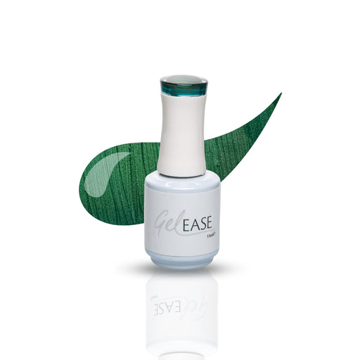 Gelease gel nails green ivy metallic