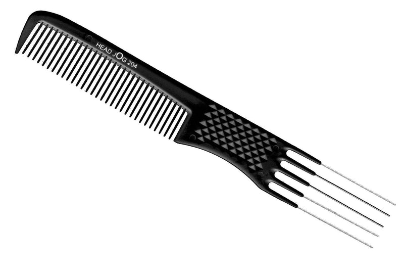 Head Jog 204 - Metal Pin Comb Black - SalonServe Hair & Beauty Supplies Ltd