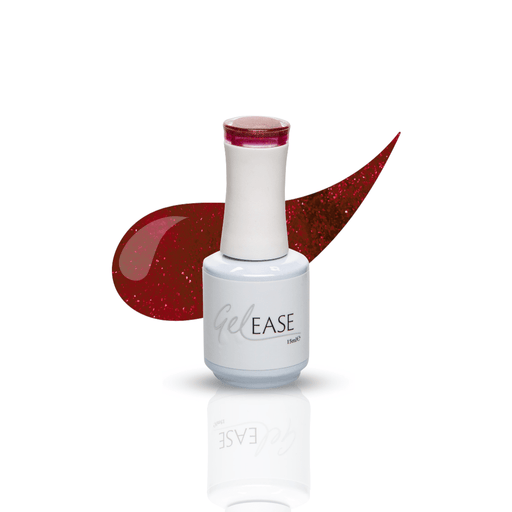 Gelease gel nails scarlet glitz red glitter