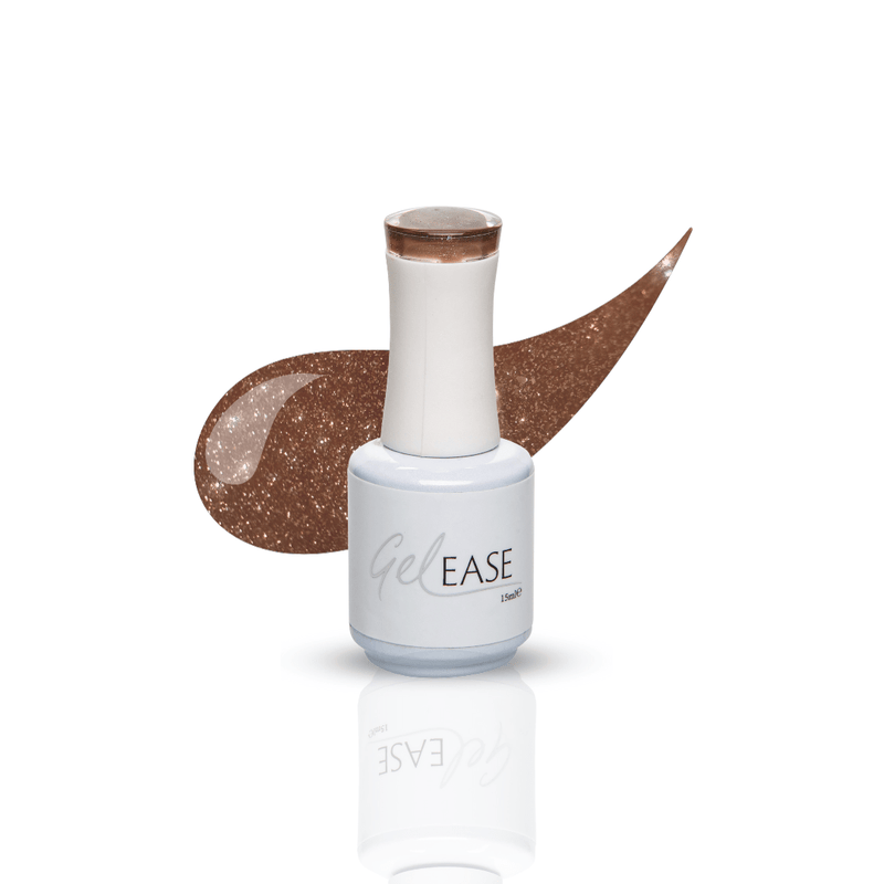 Gelease gel nails Brown Glitter Chocolate Glitz