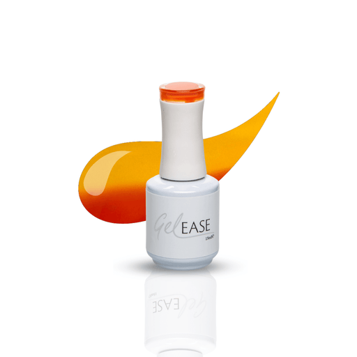 Gelease gel nails red yellow orange rhubarb custard ombre