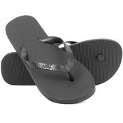 black flip flops