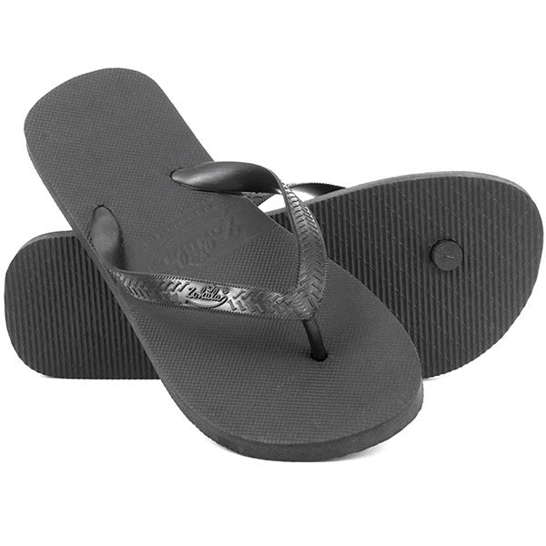 black flip flops