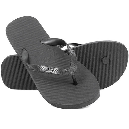 black flip flops
