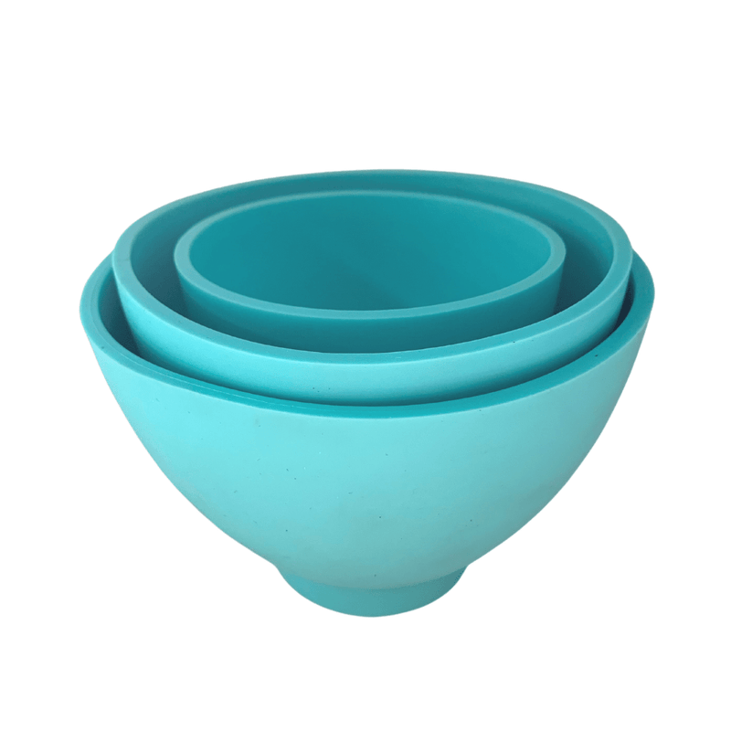 pvc mixing bowls turquoise