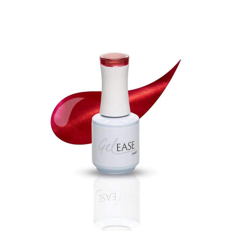 Gelease Gel Nails Crimson Cougar red Cat Eye
