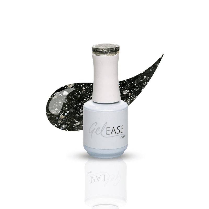 Gelease 15ml Soak off Polish Gel – Ebony Sparkle