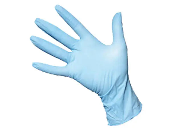 blue nitrile gloves