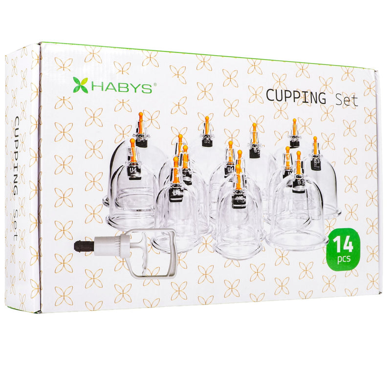 Habys Fireless Vacuum Cupping Set with Pump - 14 or 24 Piece Set - SalonServe Hair & Beauty Supplies Ltd