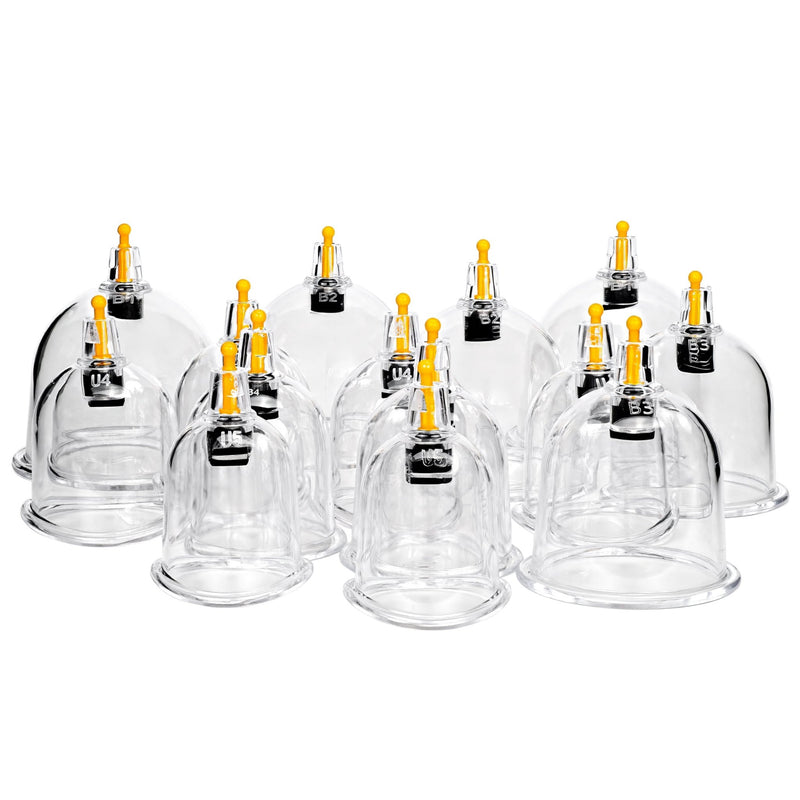 Habys Fireless Vacuum Cupping Set with Pump - 14 or 24 Piece Set - SalonServe Hair & Beauty Supplies Ltd