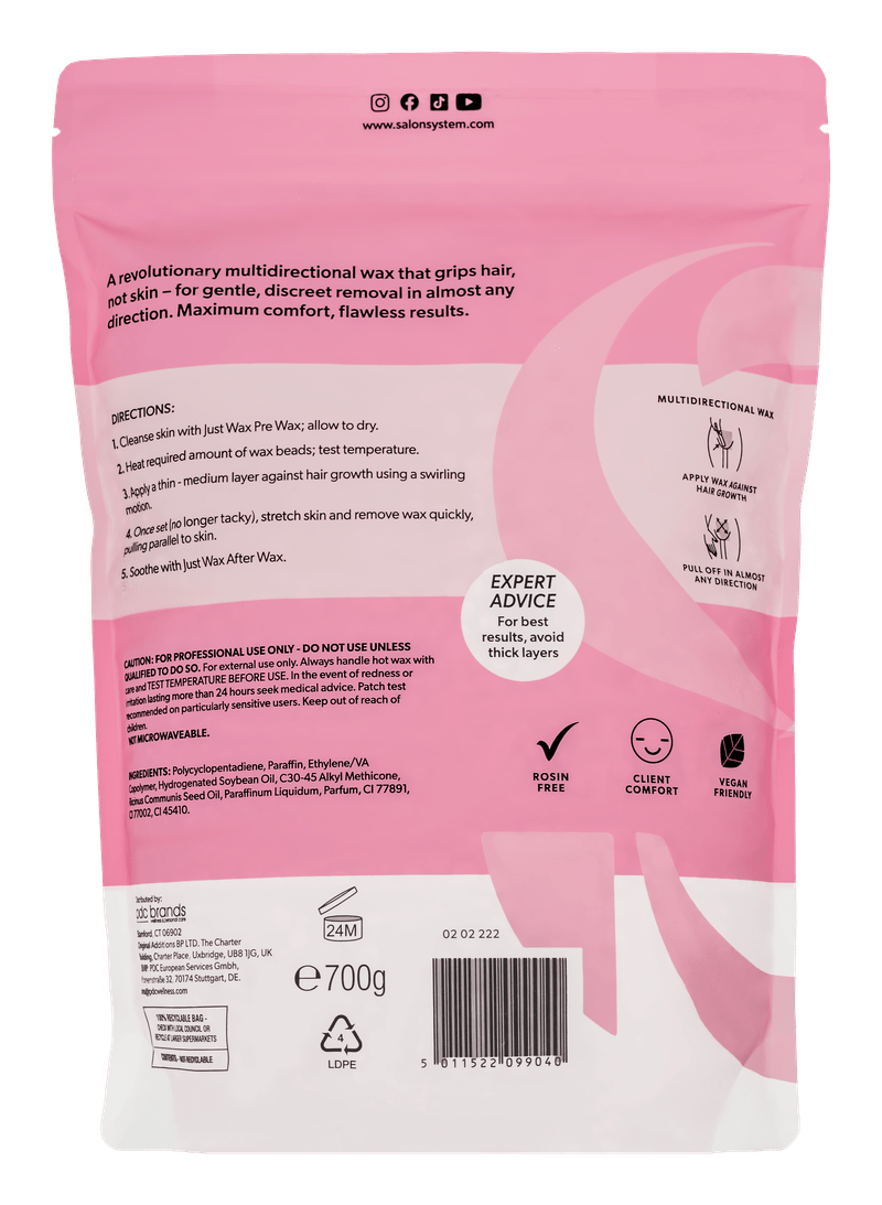 Just Wax Multiflex Berrylicious Beads 700g - SalonServe Hair & Beauty Supplies Ltd