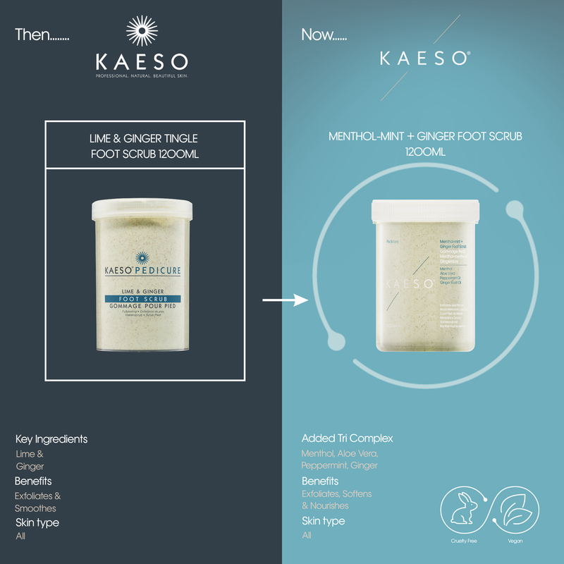 KAESO Pedicure Menthol-Mint + Ginger Foot Scrub