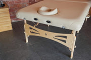 Habys Integral Extra Wide Massage Therapy Table - Light Wood & Cream - SalonServe Hair & Beauty Supplies Ltd