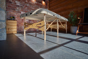 Habys Integral Extra Wide Massage Therapy Table - Light Wood & Cream - SalonServe Hair & Beauty Supplies Ltd