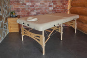 Habys Integral Extra Wide Massage Therapy Table - Light Wood & Cream - SalonServe Hair & Beauty Supplies Ltd