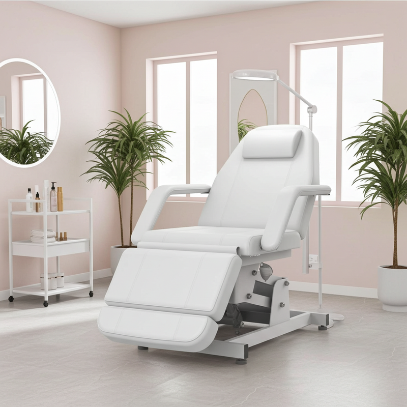 SalonServe 3 Section Electric Beauty Bed/Couch- White