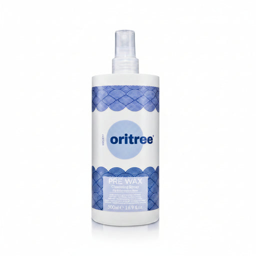 Oritree Pre Wax Cleansing Spray With Fig & Geranium Rose in a 500ml spray bottle