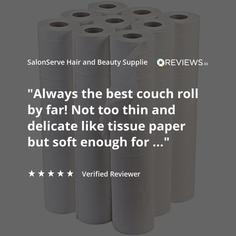 White Comfort Recycled Couch Roll 20" (Case of 9) - SalonServe Hair & Beauty Supplies Ltd