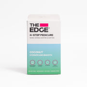 The Edge 4-step pedicure kit packaging with gradient design on a white background