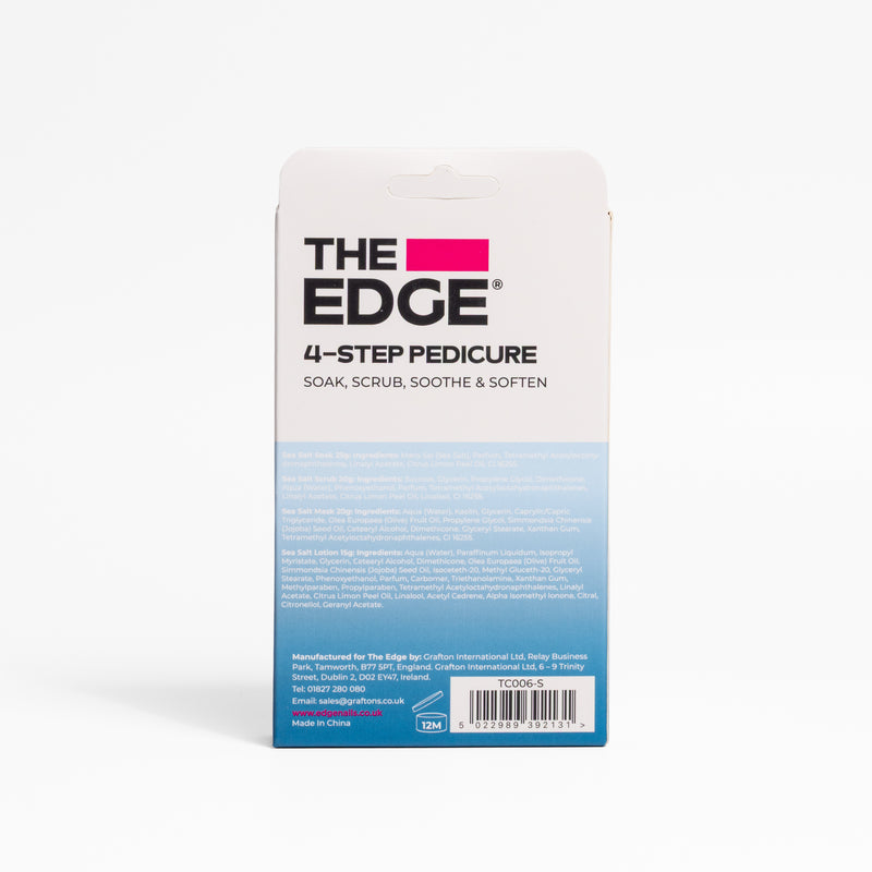 The Edge 4-Step Pedicure product packaging on a white background