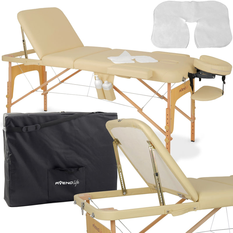 Habys Bianca Portable Massage Table Comfy Base K533 - Beige - SalonServe Hair & Beauty Supplies Ltd