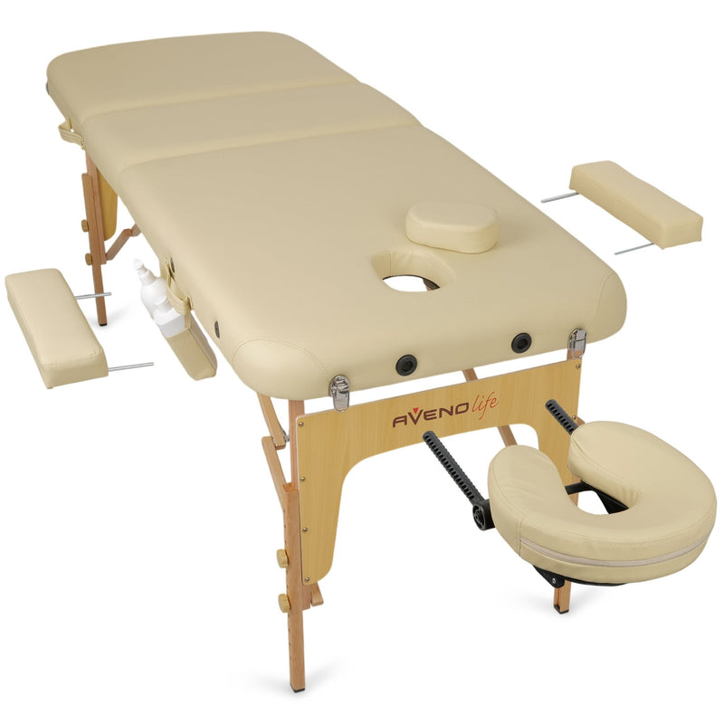 Habys Bianca Portable Massage Table Comfy Base K533 - Beige - SalonServe Hair & Beauty Supplies Ltd
