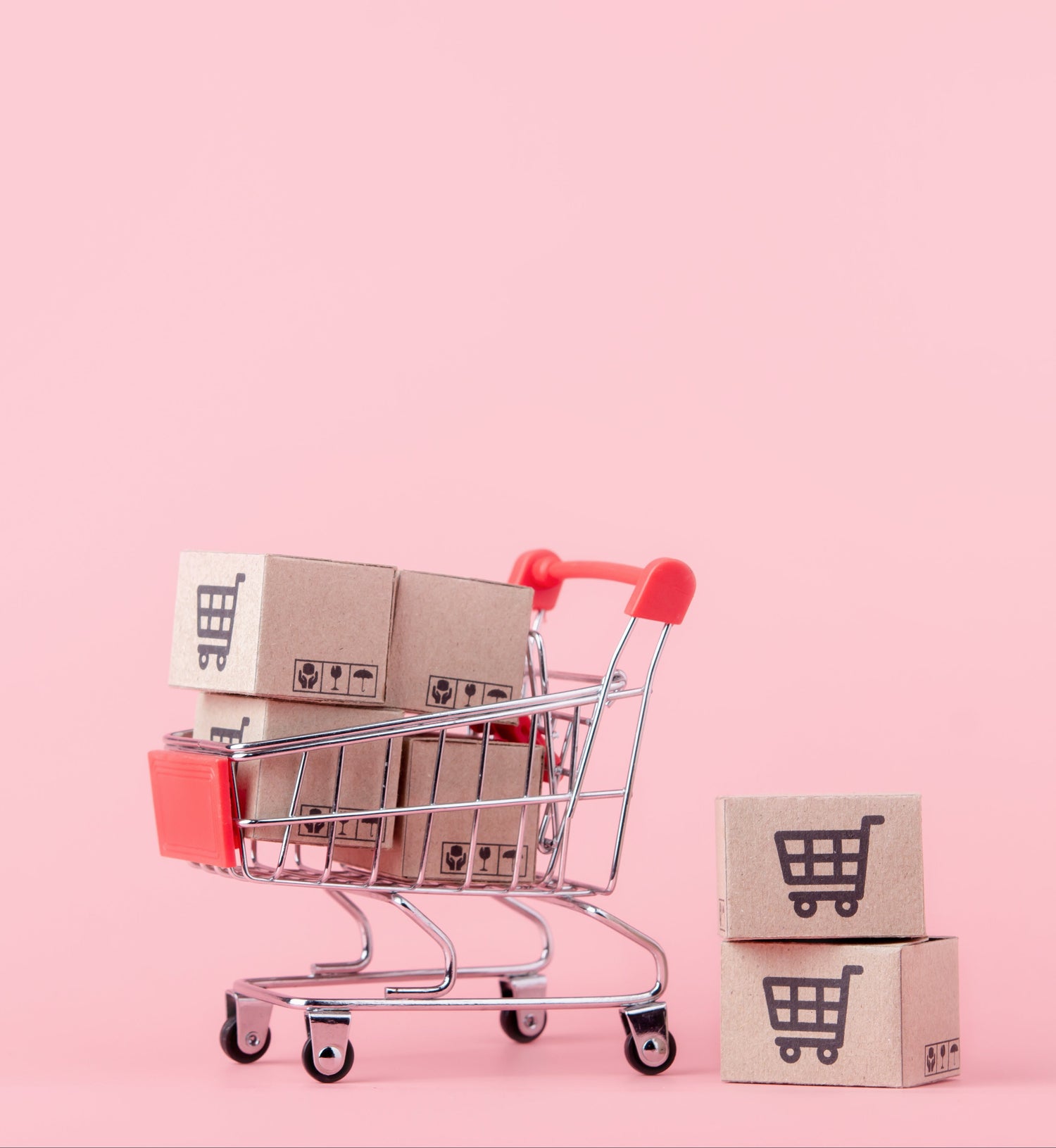 bulk buy pink trolley delivery boxes