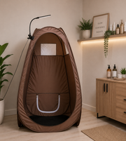 clip on led lamp on salon tanning tent