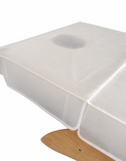salon couch cover protector clear pvc sheet close up image to protect salon and spa couches and beds