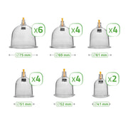Habys Fireless Vacuum Cupping Set with Pump - 14 or 24 Piece Set - SalonServe Hair & Beauty Supplies Ltd